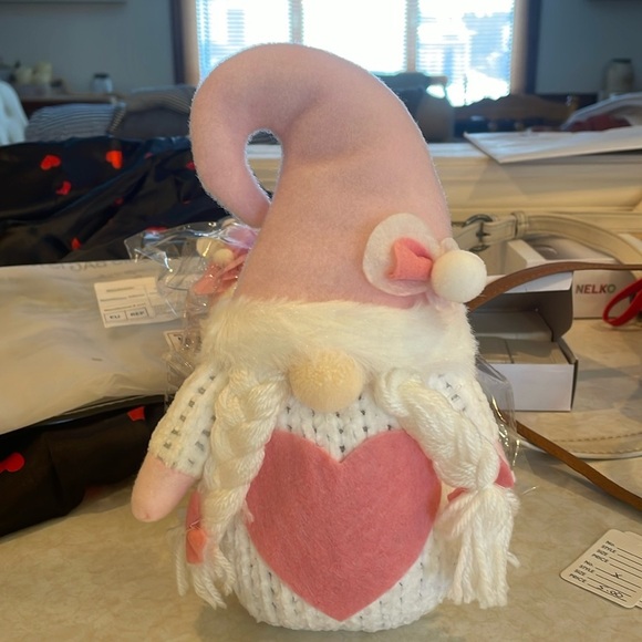 Other - Gnome, Valentine, White/Pink, New